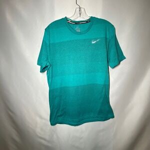 Nike Running Dri-FIT Shirt Womens Medium Teal Short Sleeve Performance Top